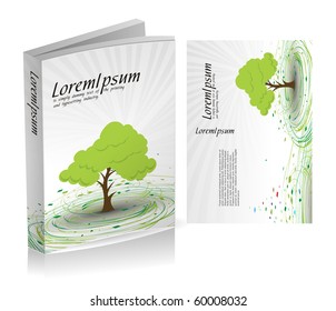 book cover design isolated over colorful background, vector illustration.