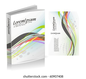 book cover design isolated over colorful background, vector illustration.