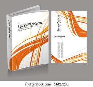 book cover design isolated over colorful background, vector illustration.