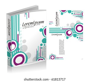 book cover design isolated over colorful background, vector illustration.