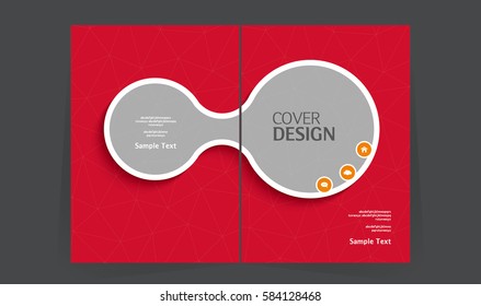 Book Cover design layout. Annual report vector template in A4 size. Brochure design. business catalog. Simple pattern. Flyer promotion. magazine, Presentation cover. Abstract Vector illustration.