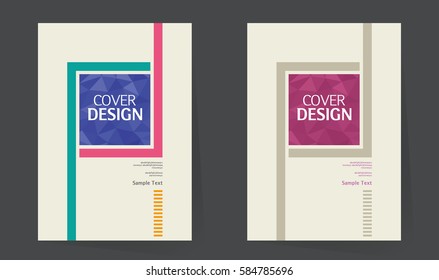 Book cover design layout. Annual report vector template in A4 size. Brochure design. business catalog. Simple pattern. Flyer promotion. magazine, Presentation cover. Abstract Vector illustration.