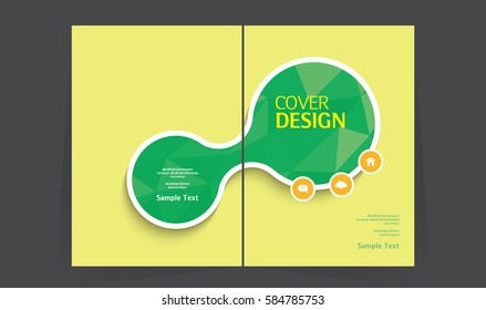 Book cover design layout. Annual report vector template in A4 size. Brochure design. business catalog. Simple pattern. Flyer promotion. magazine, Presentation cover. Abstract Vector illustration.