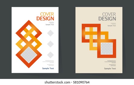 Book Cover design layout. Brochure design. Annual report vector template in A4 size. business catalog. Simple pattern. Flyer promotion. magazine, Presentation cover. Abstract Vector illustration.