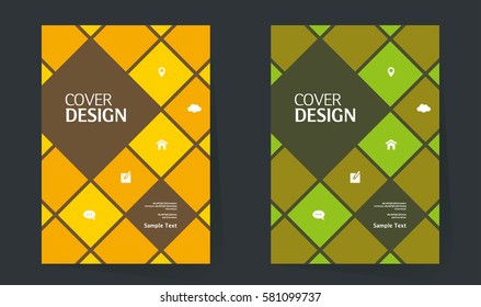 Book Cover design layout. Brochure design. Annual report vector template in A4 size. business catalog. Simple pattern. Flyer promotion. magazine, Presentation cover. Abstract Vector illustration.