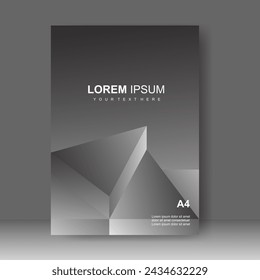 Book cover design luxury modern technology style. Annual report. Brochure template, catalog. Simple Flyer promotion. magazine. Vector illustration