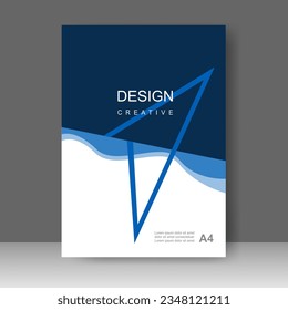 Book cover design modern in A4. Annual report. Brochure template, Poster. Simple Flyer promotion. magazine. Vector illustration