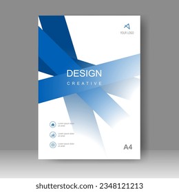 Book cover design modern in A4. Annual report. Brochure template, Poster. Simple Flyer promotion. magazine. Vector illustration