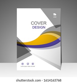 Book cover design modern. Annual report. Brochure template, catalog. Simple Flyer promotion. magazine. Vector illustration