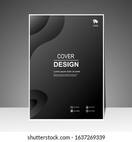 Book cover design modern. Annual report, Brochure template, Poster, Business Presentation, Flyer, Portfolio, Banner, Website, Magazine. Vector illustration