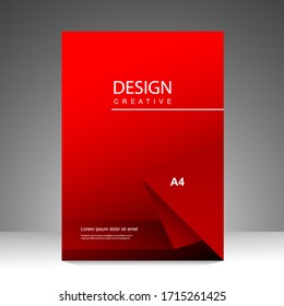 Book cover design modern. Annual report. Brochure template, catalog. Simple Flyer promotion. magazine. Vector illustration