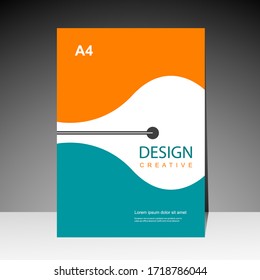 Book cover design modern. Annual report. Brochure template, Poster, catalog. Simple Flyer promotion. magazine. Vector illustration