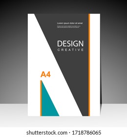 Book cover design modern. Annual report. Brochure template, Poster, catalog. Simple Flyer promotion. magazine. Vector illustration