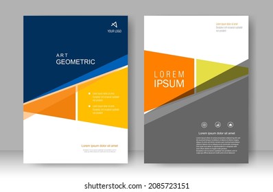 Book cover design modern. Annual report. Brochure template, catalog. Simple Flyer promotion. magazine. Vector illustration