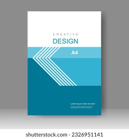 Book cover design modern. Annual report. Brochure template, catalog. Simple Flyer promotion. magazine. Vector illustration