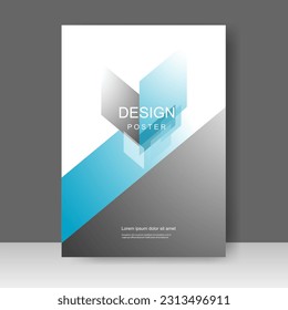 Book cover design modern technology style. Annual report. Brochure template, catalog. Simple Flyer promotion. magazine. Vector illustration