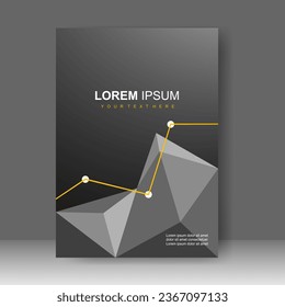 Book cover design modern technology style. Annual report. Brochure template, catalog. Simple Flyer promotion. magazine. Vector illustration