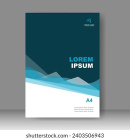 Diseño de portada de libros de estilo tecnológico moderno. Informe anual. Plantilla de folleto, catálogo, afiche. Promoción simple de volante. de la barra Formato. Ilustración del vector