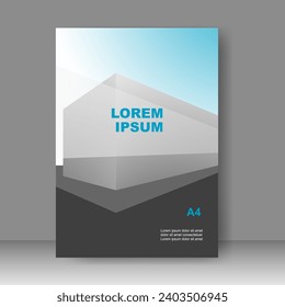 Book cover design modern technology style. Annual report. Brochure template, catalog, Poster. Simple Flyer promotion. magazine. Vector illustration