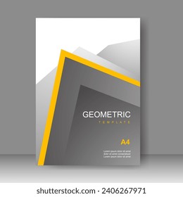 Book cover design modern technology style. Annual report. Brochure template, catalog. Simple Flyer promotion. magazine. Vector illustration