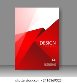 Book cover design modern technology style. Annual report. Brochure template, catalog. Simple Flyer promotion. magazine. Vector illustration