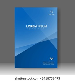 Book cover design modern technology style. Annual report. Brochure template, catalog. Simple Flyer promotion. magazine. Vector illustration