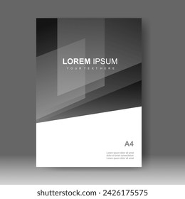 Book cover design modern technology style. Annual report. Brochure template, catalog. Simple Flyer promotion. magazine. Vector illustration