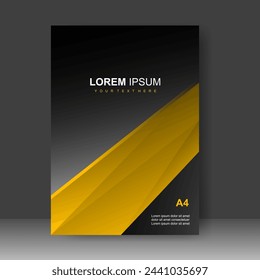 Book cover design modern technology style. Annual report. Brochure template, catalog. Simple Flyer promotion. magazine. Vector illustration