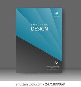 Book cover design modern technology style. Annual report. Brochure template, catalog. Simple Flyer promotion. magazine. Vector illustration