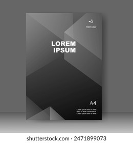Book cover design modern technology style. Annual report. Brochure template, catalog. Simple Flyer promotion. magazine. Vector illustration
