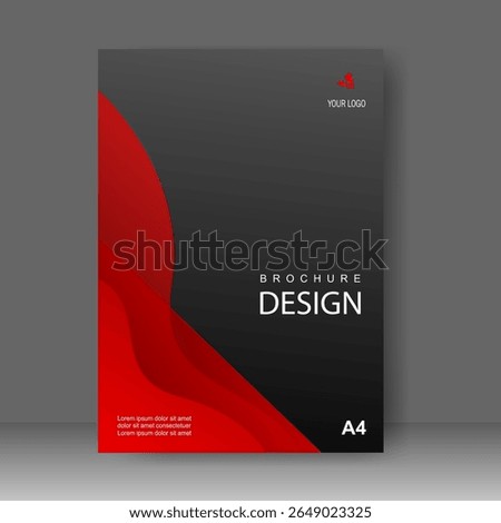 Book cover design modern technology style. Annual report. Brochure template, catalog. Simple Flyer promotion. magazine. Vector illustration