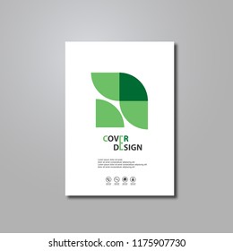 Book cover design modern,magazine,flyer in A4. Business Brochure title sheet.green minimalistic style. vector Template