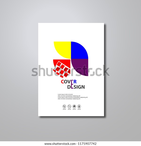 Book cover\
design modern,magazine,flyer in A4. Business Brochure title sheet.\
Minimalistic style. vector\
Template