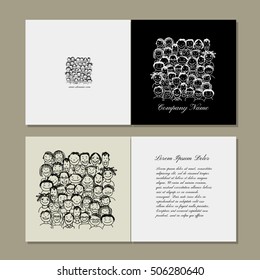 Book cover design, people crowd