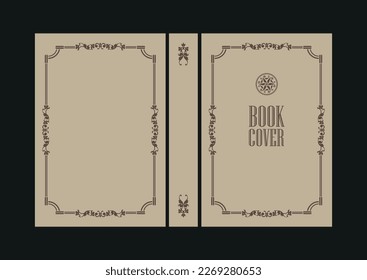 diseño de portada de libros con decoraciones retro