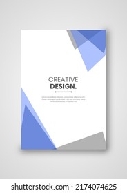 Buchcover-Design mit einfachem und kreativem Thema, blaues abstraktes Design