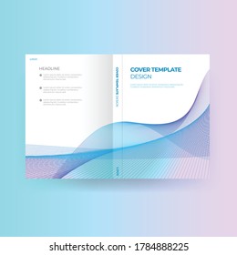 diseño de portada de libros con líneas suaves
