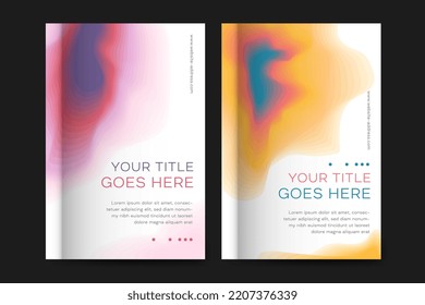 plantilla de diseño de portada de libros con 2 diseños alternativos