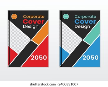  Plantilla de diseño de portada del libro. A4 Size, se puede usar para multipropósito, diseño corporativo con vector