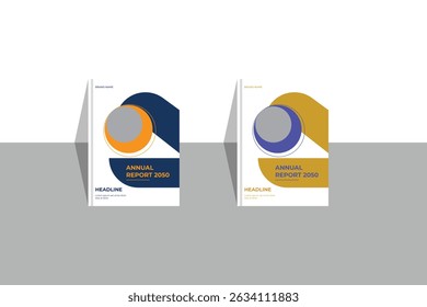 Portada del informe anual y portada del folleto