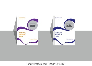 Portada del informe anual y portada del folleto
