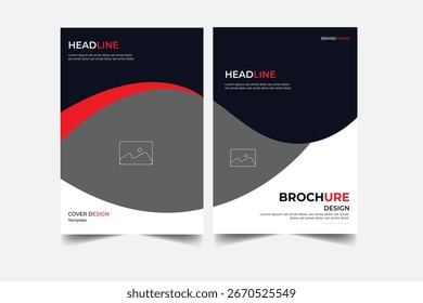 Buchumschlag Design-Vorlage in A4. Kann an Broschüre, Geschäftsbericht, Magazin, Poster, Business-Präsentation, Portfolio, Flyer, Banner, Website angepasst werden.