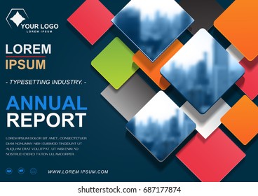 Book Cover Design Template in A4 Design. For Annual Report, Catalog or Magazine, Book or Brochure, Corporate Presentation, Portfolio, Booklet or Flyer. Presentation of the advertising business concept