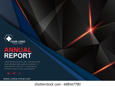 Book Cover Design Template in A4 Design. For Annual Report, Catalog or Magazine, Book or Brochure, Corporate Presentation, Portfolio, Booklet or Flyer. Presentation of the advertising business concept