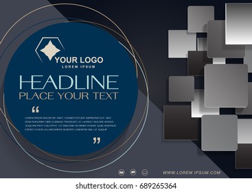Book Cover Design Template in A4 Design. For Annual Report, Catalog or Magazine, Book or Brochure, Corporate Presentation, Portfolio, Booklet or Flyer. Presentation of the advertising business concept