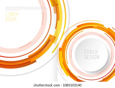 Book cover design template with abstract polygonal objects.