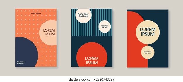 Book cover design template, abstract shapes for presentation, brochure, flyer. Vector illustration.