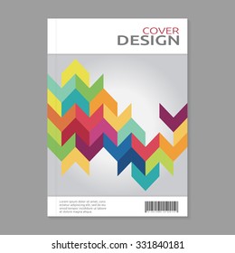Book Cover Design Template - Abstract Rainbow Color Pattern