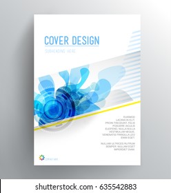 Book cover design template with abstract splash.