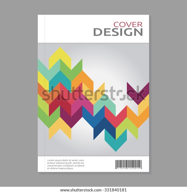 Book Cover Design Template Abstract Rainbow Stock Vector Royalty Free 331840181